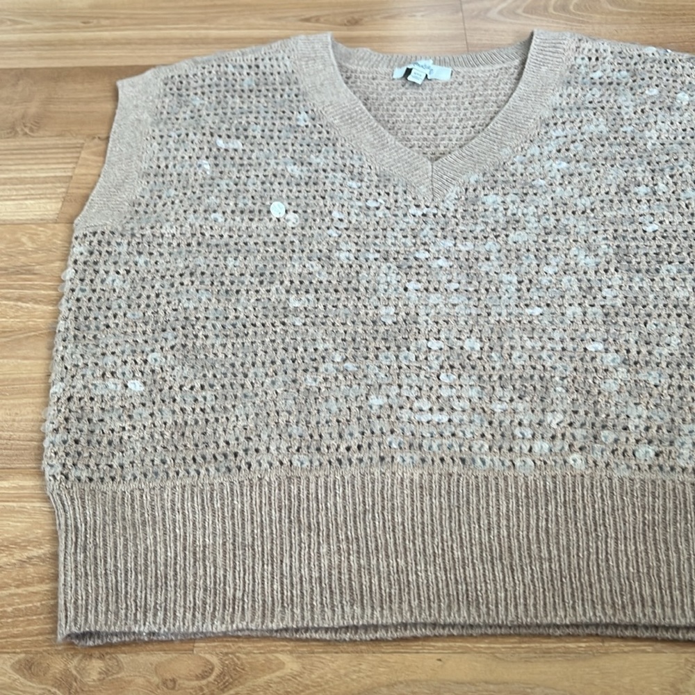 Madewell Sequin-Embellished Sweater Vest - Picture 8 of 16